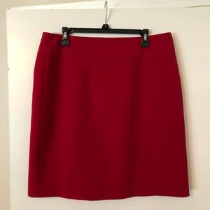 Red pencil skirt